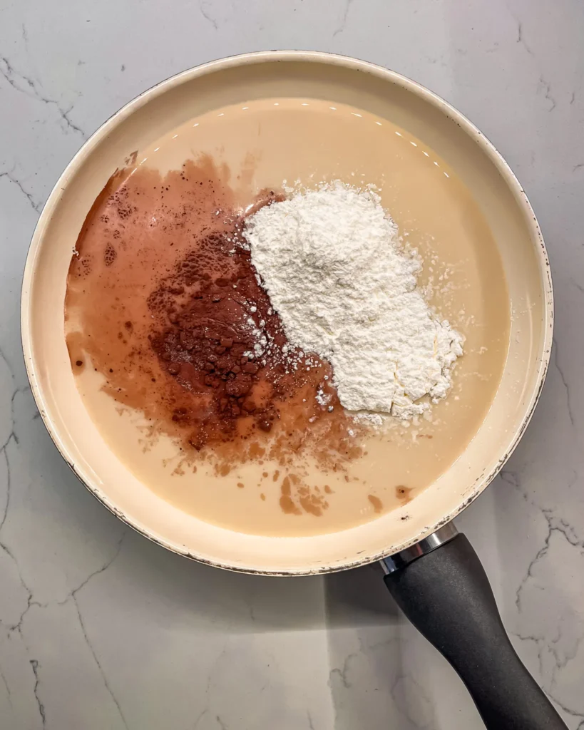 How to make eggless chocolate pudding step by step by step