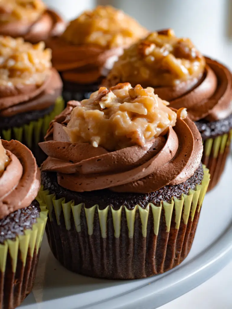 German Chocolate Cupcakes