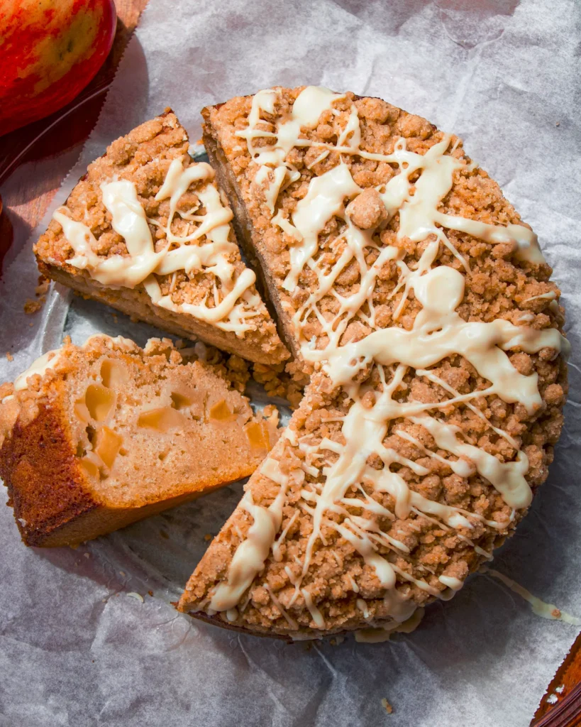 apple crumble cake eggless