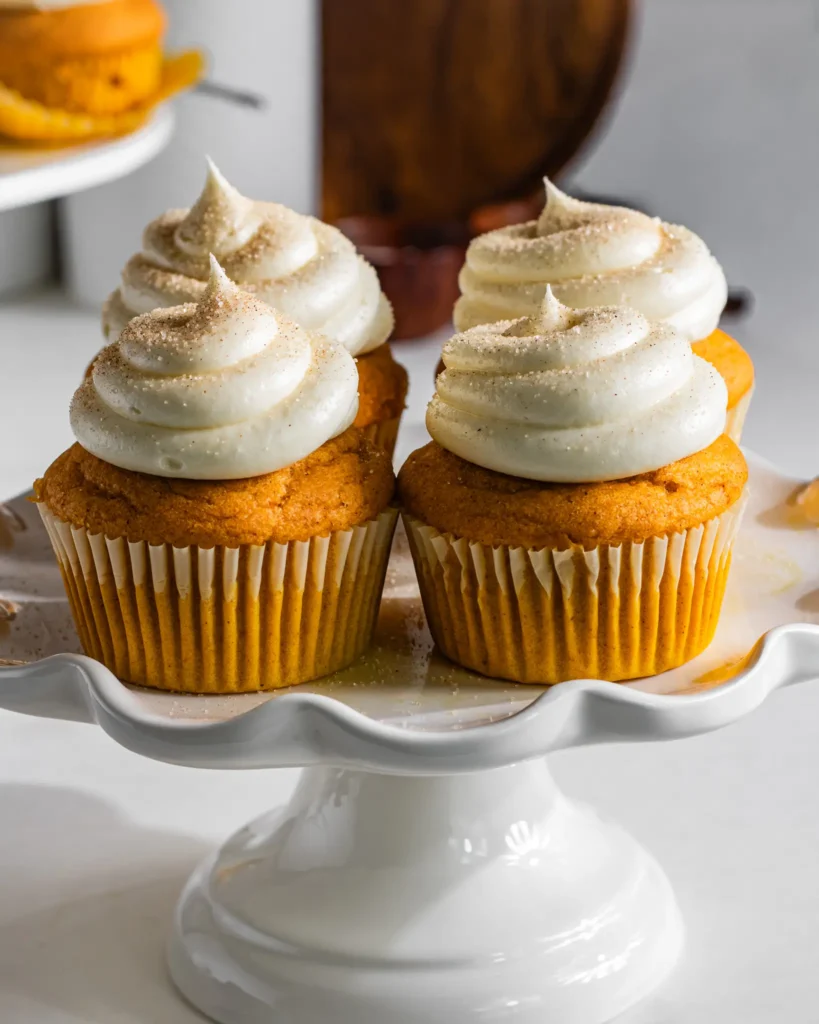 eggless and vegan Pumpkin Cupcakes