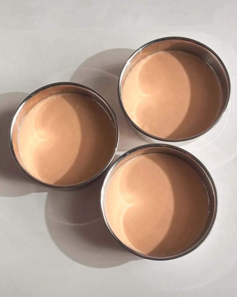4 adding melted butter to eggless cake batter