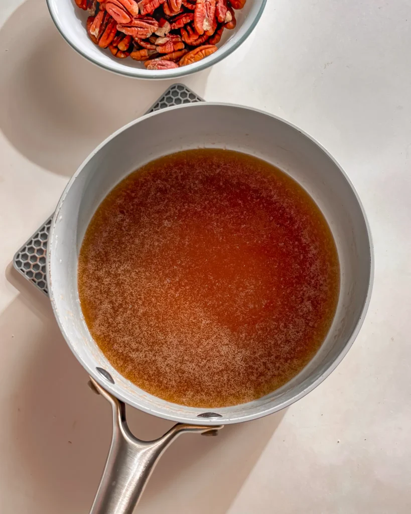 simple egg-free pecan upside down cake for festive season