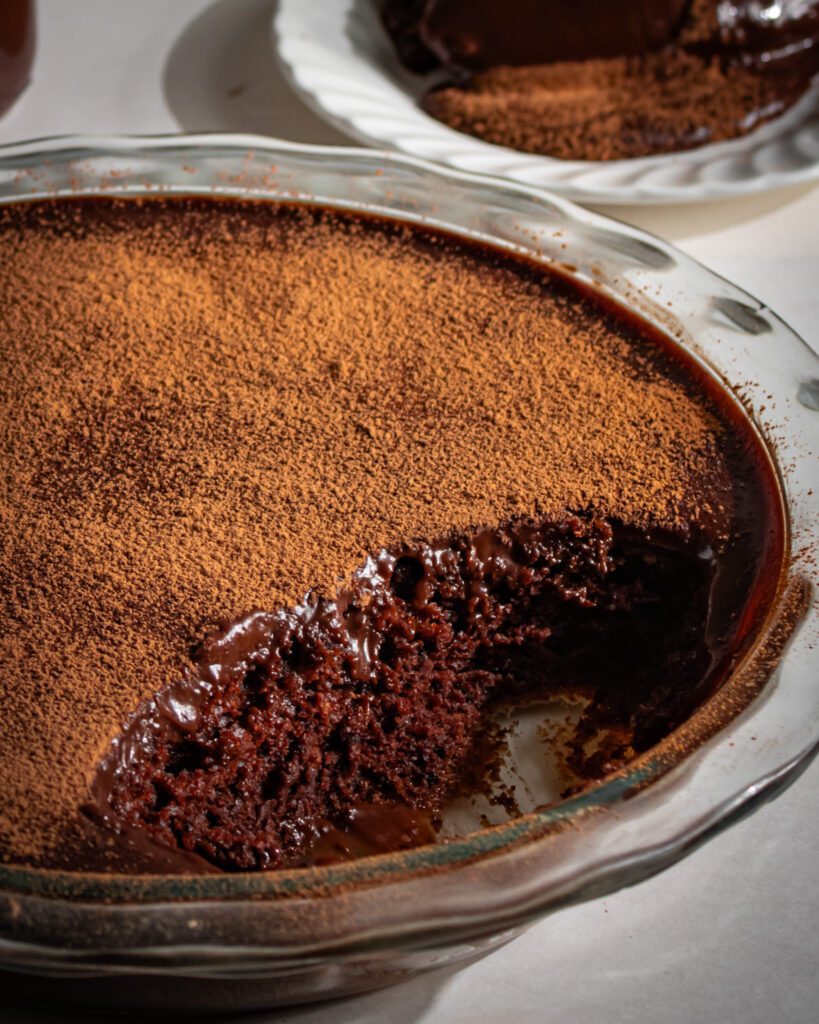 self saucing chocolate pudding cake without eggs